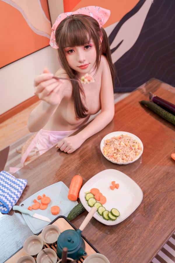    爆机少女喵小吉12月T3-小吉的家政服务：甜美女仆装扮，极致诱惑居家私房写真第89张图片