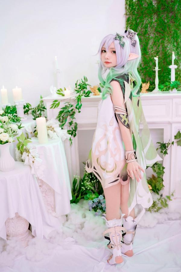    爆机少女喵小吉原神纳西妲Cosplay私房写真，二次元精灵极致还原，清纯与诱惑的完美视觉呈现第6张图片