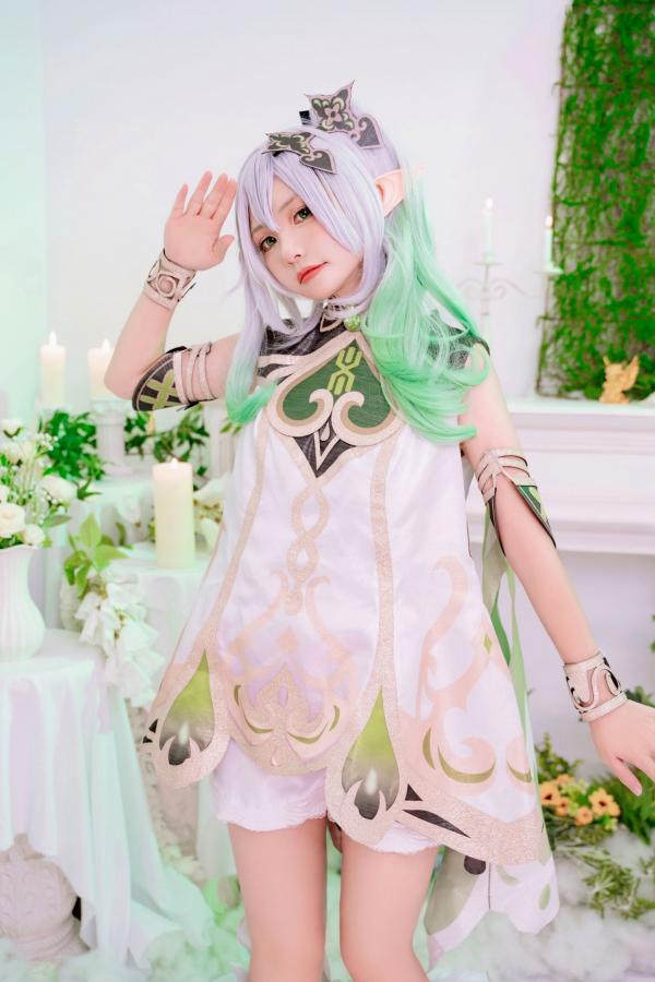    爆机少女喵小吉原神纳西妲Cosplay私房写真，二次元精灵极致还原，清纯与诱惑的完美视觉呈现第16张图片