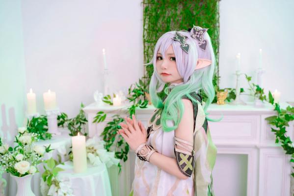    爆机少女喵小吉原神纳西妲Cosplay私房写真，二次元精灵极致还原，清纯与诱惑的完美视觉呈现第23张图片