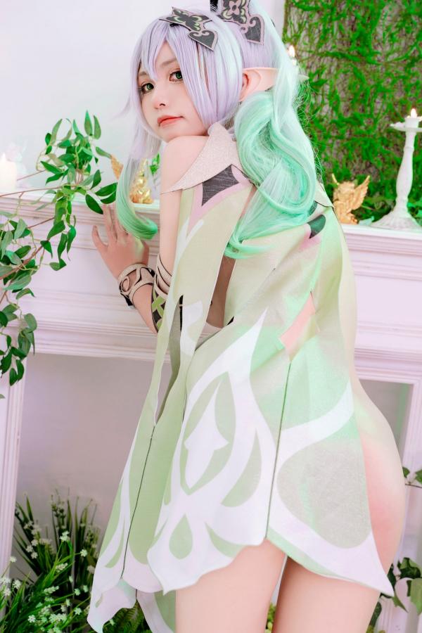    爆机少女喵小吉原神纳西妲Cosplay私房写真，二次元精灵极致还原，清纯与诱惑的完美视觉呈现第40张图片