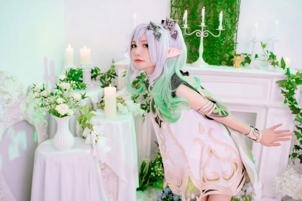    爆机少女喵小吉原神纳西妲Cosplay私房写真，二次元精灵极致还原，清纯与诱惑的完美视觉呈现第45张图片
