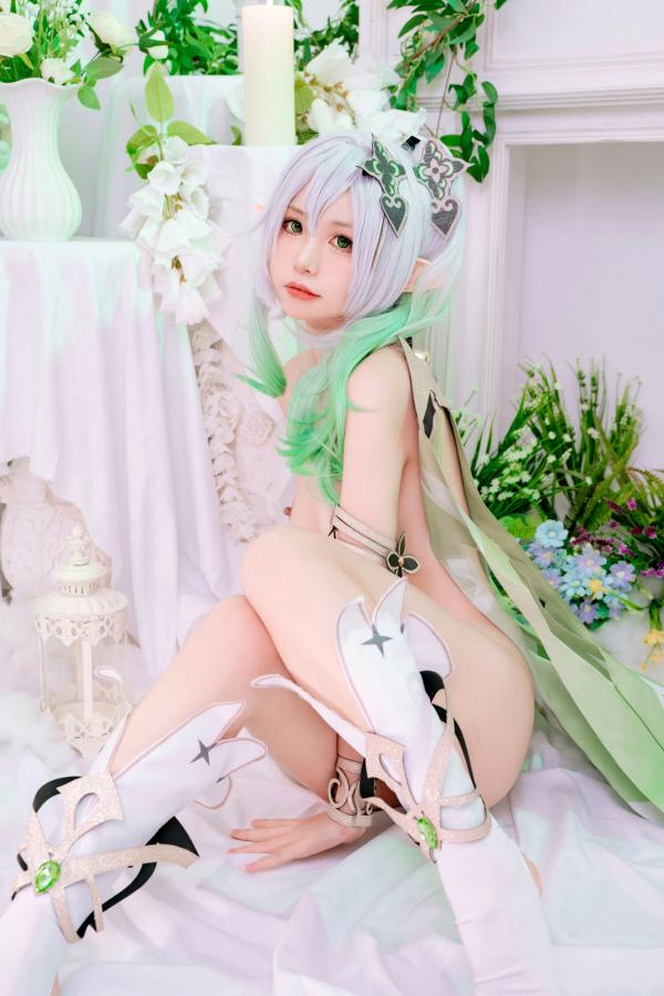    爆机少女喵小吉原神纳西妲Cosplay私房写真，二次元精灵极致还原，清纯与诱惑的完美视觉呈现第52张图片