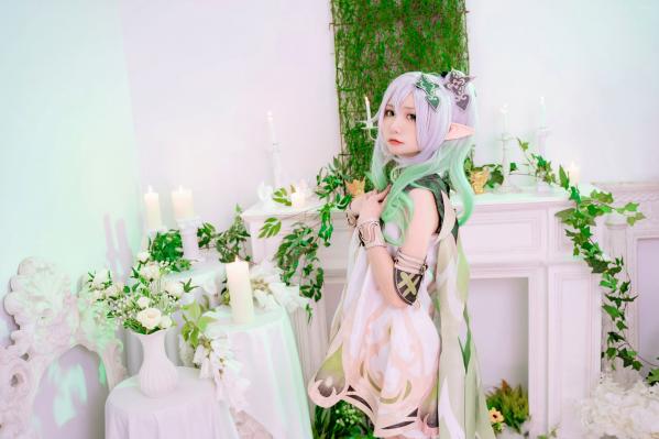    爆机少女喵小吉原神纳西妲Cosplay私房写真，二次元精灵极致还原，清纯与诱惑的完美视觉呈现第67张图片