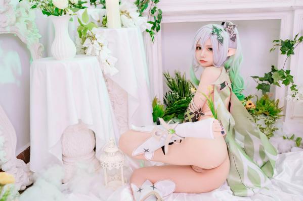    爆机少女喵小吉原神纳西妲Cosplay私房写真，二次元精灵极致还原，清纯与诱惑的完美视觉呈现第74张图片