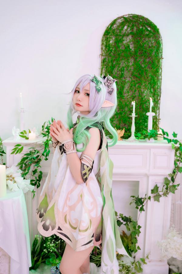    爆机少女喵小吉原神纳西妲Cosplay私房写真，二次元精灵极致还原，清纯与诱惑的完美视觉呈现第76张图片