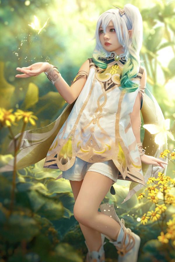    爆机少女喵小吉原神纳西妲Cosplay私房写真，二次元精灵极致还原，清纯与诱惑的完美视觉呈现第79张图片