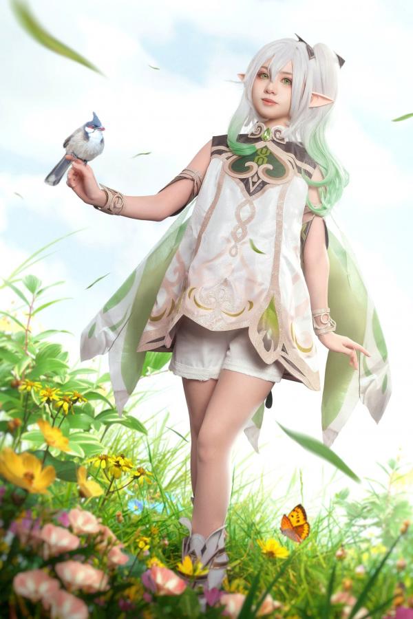    爆机少女喵小吉原神纳西妲Cosplay私房写真，二次元精灵极致还原，清纯与诱惑的完美视觉呈现第80张图片