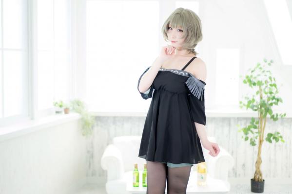    [Cosplay][my suite] Atsuki あつき - suite Blessing 角色扮演写真：清纯短发搭配黑丝蕾丝诱惑，唯美私房摄影风格第2张图片