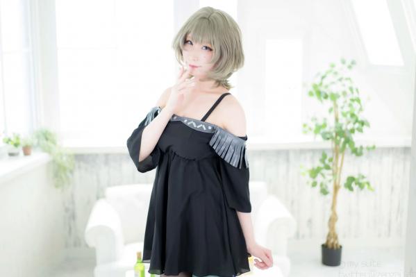    [Cosplay][my suite] Atsuki あつき - suite Blessing 角色扮演写真：清纯短发搭配黑丝蕾丝诱惑，唯美私房摄影风格第4张图片