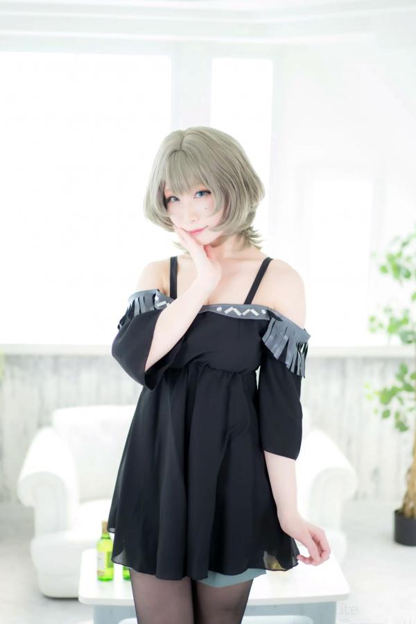    [Cosplay][my suite] Atsuki あつき - suite Blessing 角色扮演写真：清纯短发搭配黑丝蕾丝诱惑，唯美私房摄影风格第5张图片