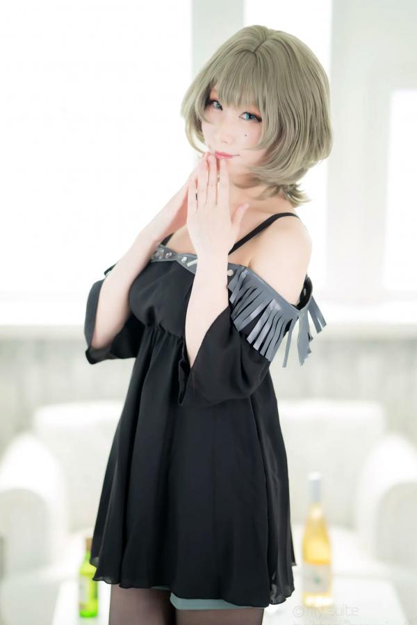    [Cosplay][my suite] Atsuki あつき - suite Blessing 角色扮演写真：清纯短发搭配黑丝蕾丝诱惑，唯美私房摄影风格第8张图片