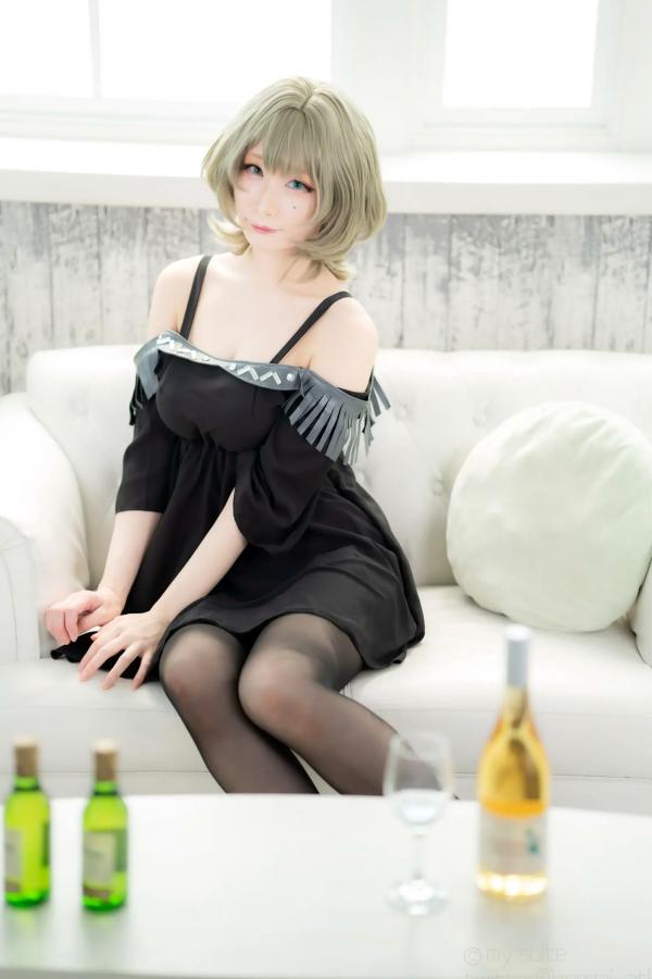    [Cosplay][my suite] Atsuki あつき - suite Blessing 角色扮演写真：清纯短发搭配黑丝蕾丝诱惑，唯美私房摄影风格第14张图片