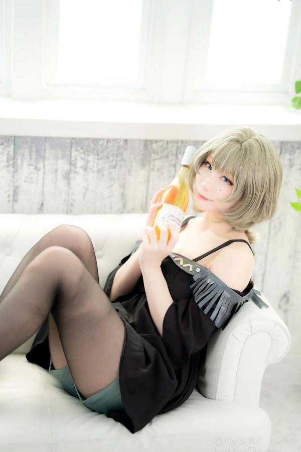    [Cosplay][my suite] Atsuki あつき - suite Blessing 角色扮演写真：清纯短发搭配黑丝蕾丝诱惑，唯美私房摄影风格第19张图片