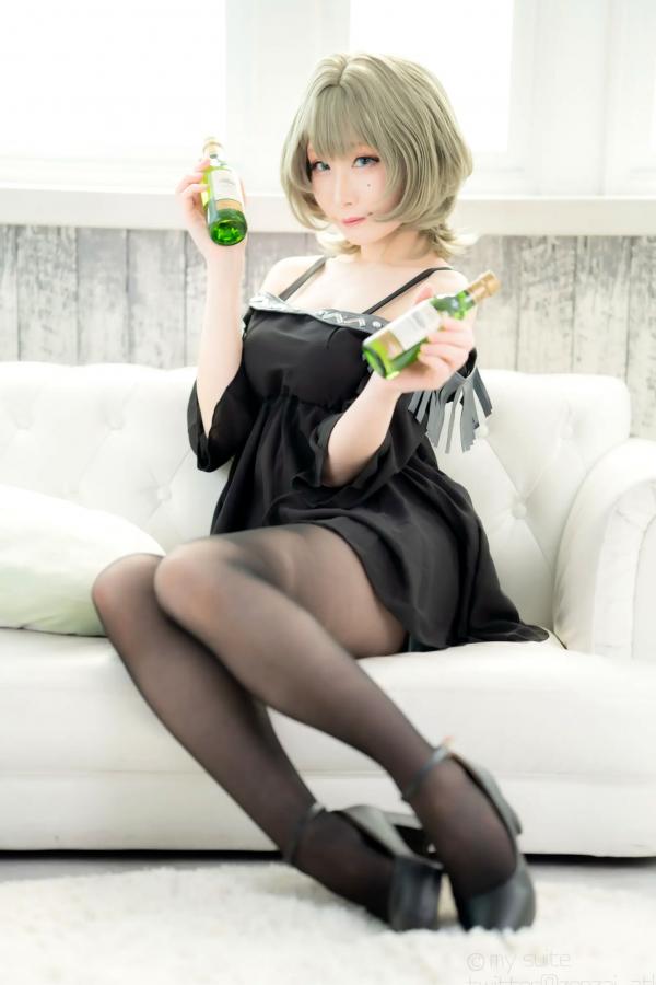    [Cosplay][my suite] Atsuki あつき - suite Blessing 角色扮演写真：清纯短发搭配黑丝蕾丝诱惑，唯美私房摄影风格第38张图片