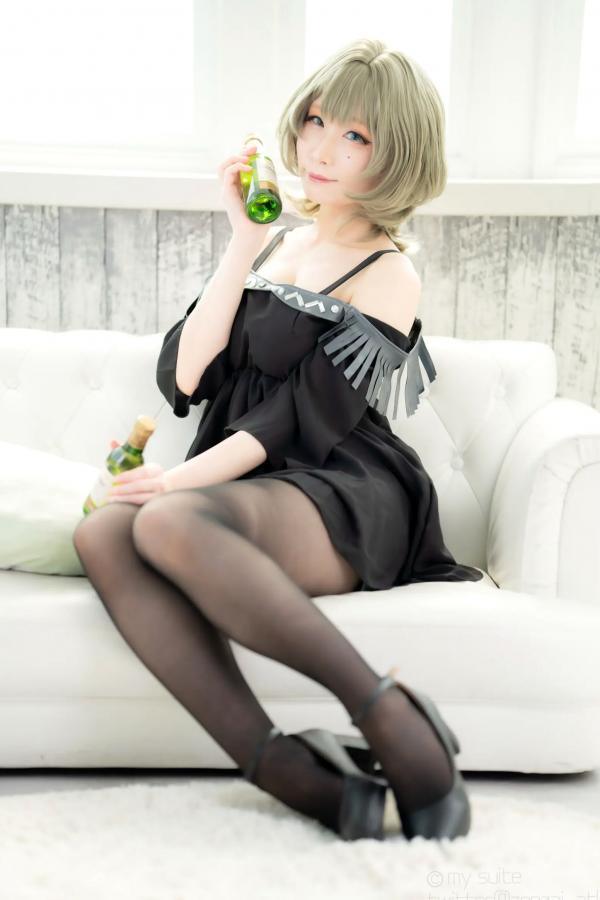    [Cosplay][my suite] Atsuki あつき - suite Blessing 角色扮演写真：清纯短发搭配黑丝蕾丝诱惑，唯美私房摄影风格第39张图片