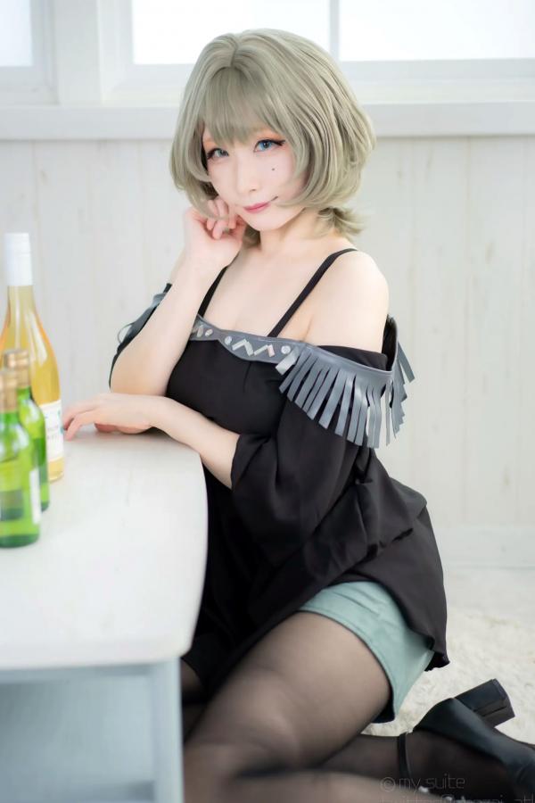    [Cosplay][my suite] Atsuki あつき - suite Blessing 角色扮演写真：清纯短发搭配黑丝蕾丝诱惑，唯美私房摄影风格第44张图片