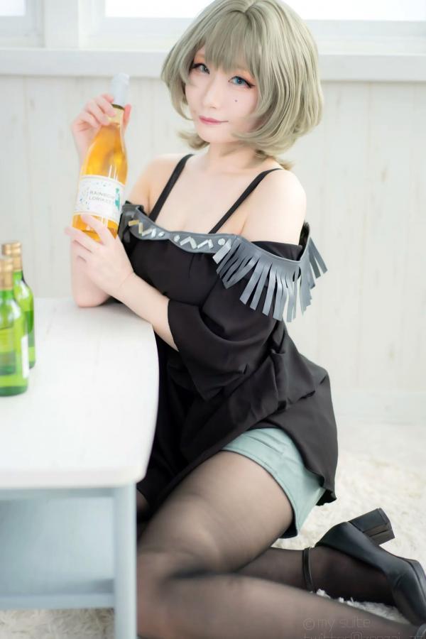    [Cosplay][my suite] Atsuki あつき - suite Blessing 角色扮演写真：清纯短发搭配黑丝蕾丝诱惑，唯美私房摄影风格第48张图片