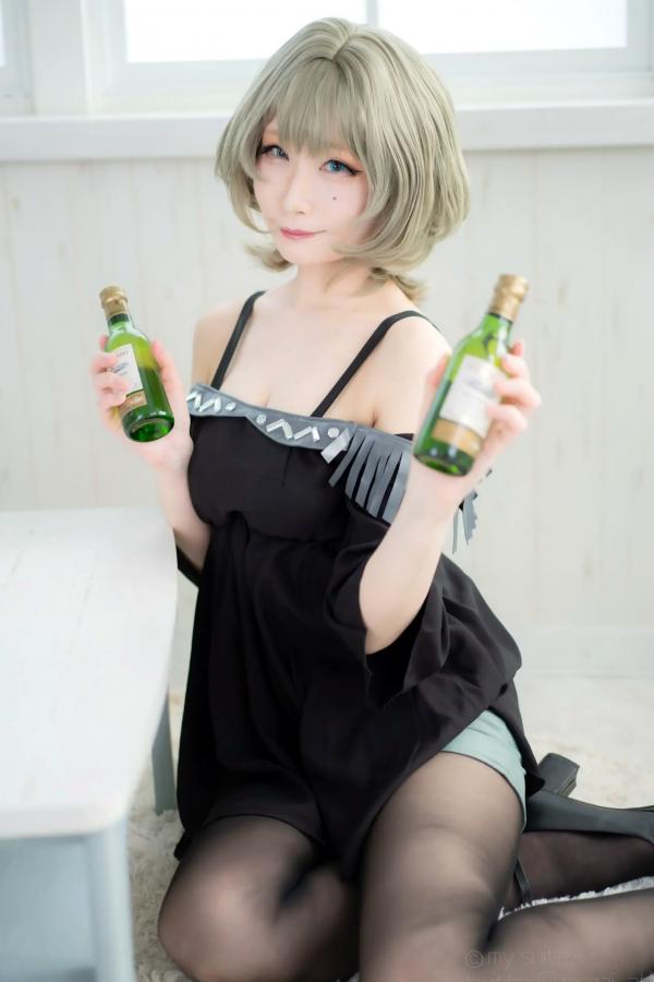    [Cosplay][my suite] Atsuki あつき - suite Blessing 角色扮演写真：清纯短发搭配黑丝蕾丝诱惑，唯美私房摄影风格第53张图片