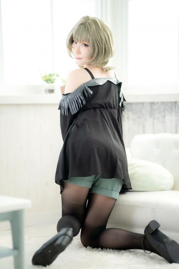    [Cosplay][my suite] Atsuki あつき - suite Blessing 角色扮演写真：清纯短发搭配黑丝蕾丝诱惑，唯美私房摄影风格第60张图片