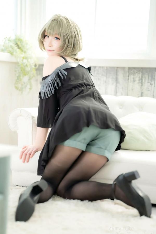    [Cosplay][my suite] Atsuki あつき - suite Blessing 角色扮演写真：清纯短发搭配黑丝蕾丝诱惑，唯美私房摄影风格第66张图片