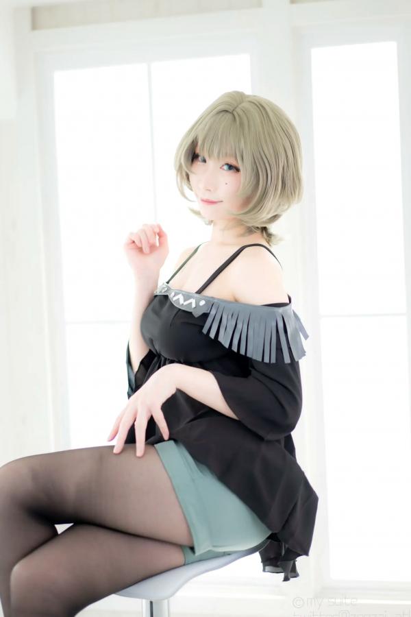    [Cosplay][my suite] Atsuki あつき - suite Blessing 角色扮演写真：清纯短发搭配黑丝蕾丝诱惑，唯美私房摄影风格第69张图片