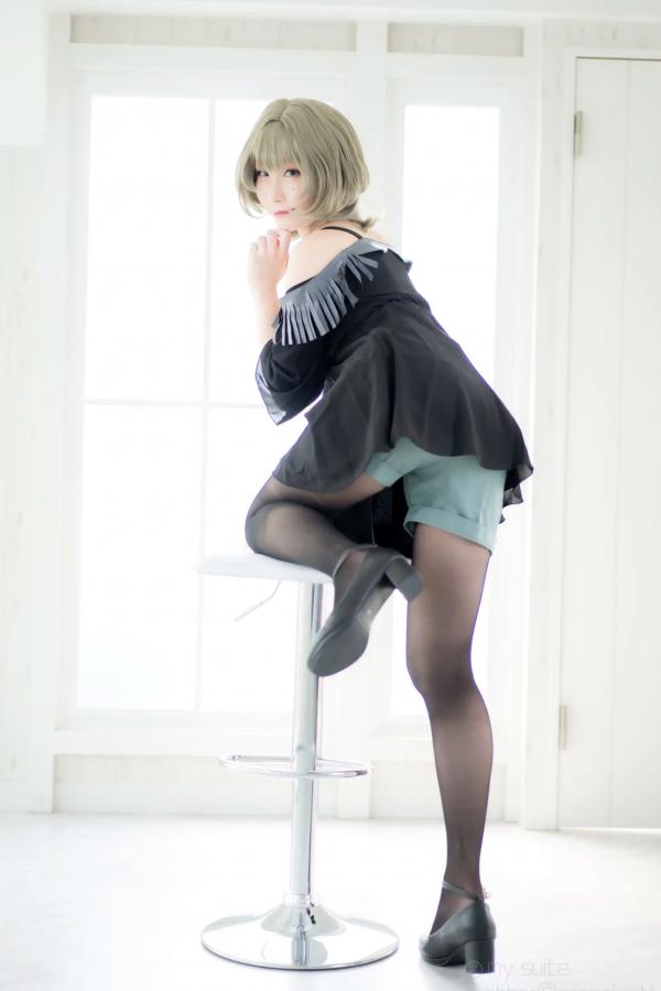    [Cosplay][my suite] Atsuki あつき - suite Blessing 角色扮演写真：清纯短发搭配黑丝蕾丝诱惑，唯美私房摄影风格第71张图片
