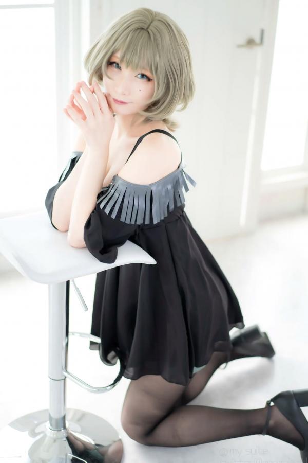    [Cosplay][my suite] Atsuki あつき - suite Blessing 角色扮演写真：清纯短发搭配黑丝蕾丝诱惑，唯美私房摄影风格第75张图片