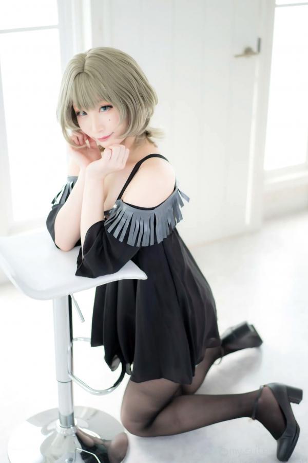    [Cosplay][my suite] Atsuki あつき - suite Blessing 角色扮演写真：清纯短发搭配黑丝蕾丝诱惑，唯美私房摄影风格第76张图片