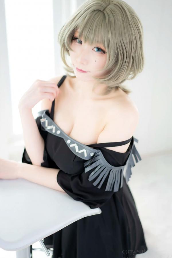    [Cosplay][my suite] Atsuki あつき - suite Blessing 角色扮演写真：清纯短发搭配黑丝蕾丝诱惑，唯美私房摄影风格第78张图片
