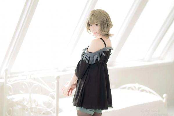    [Cosplay][my suite] Atsuki あつき - suite Blessing 角色扮演写真：清纯短发搭配黑丝蕾丝诱惑，唯美私房摄影风格第85张图片