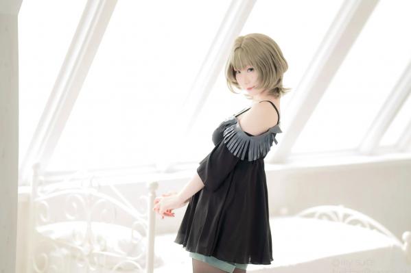    [Cosplay][my suite] Atsuki あつき - suite Blessing 角色扮演写真：清纯短发搭配黑丝蕾丝诱惑，唯美私房摄影风格第86张图片