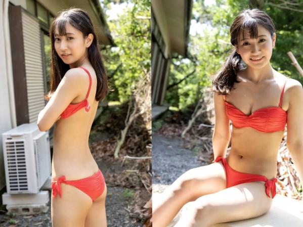    岬野まなつ - 夏季清纯夏日写真，红色比基尼与碎花长裙的灵动邂逅，官方精选写真集第17张图片