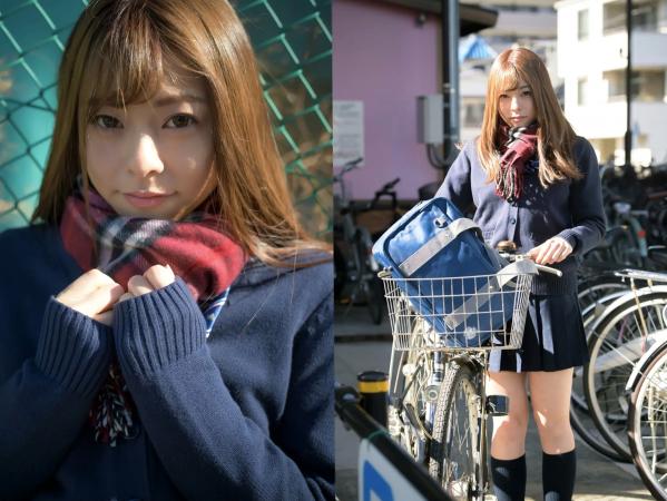    岬あずさ - 美 mikan 感：清纯校园制服户外写真与成熟知性深V诱惑，展现多面迷人魅力第2张图片