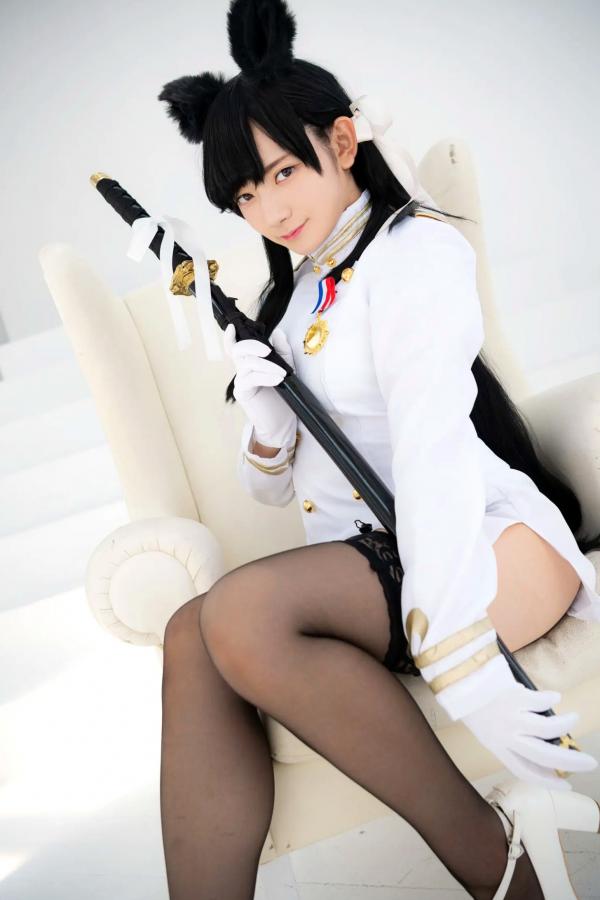    (Cosplay) 樱井Sakurai爱宕cos重现：猫耳制服少女手持长刀，极致黑丝诱惑，带你感受心动お仕置き时刻第6张图片