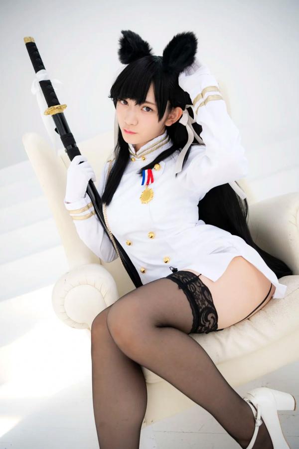    (Cosplay) 樱井Sakurai爱宕cos重现：猫耳制服少女手持长刀，极致黑丝诱惑，带你感受心动お仕置き时刻第7张图片