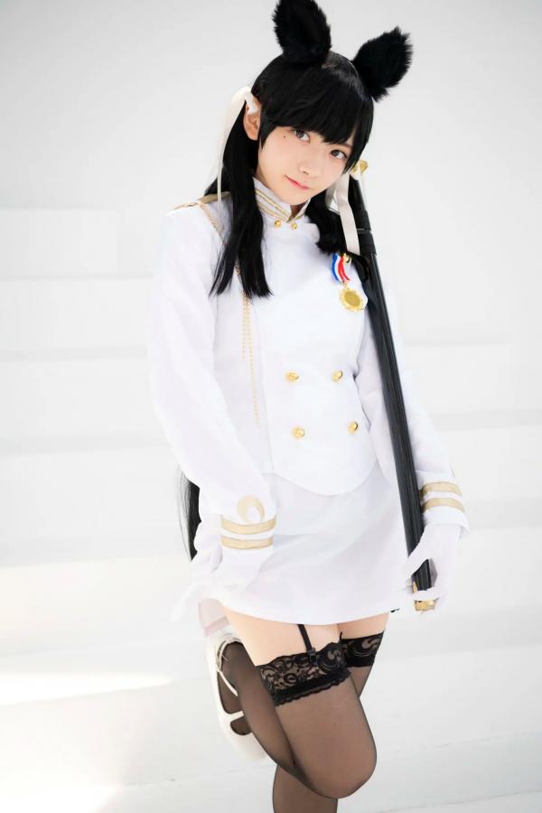    (Cosplay) 樱井Sakurai爱宕cos重现：猫耳制服少女手持长刀，极致黑丝诱惑，带你感受心动お仕置き时刻第19张图片