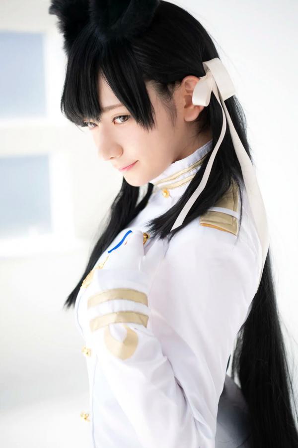    (Cosplay) 樱井Sakurai爱宕cos重现：猫耳制服少女手持长刀，极致黑丝诱惑，带你感受心动お仕置き时刻第32张图片