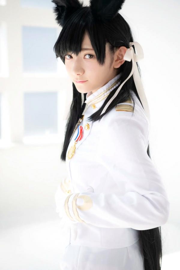    (Cosplay) 樱井Sakurai爱宕cos重现：猫耳制服少女手持长刀，极致黑丝诱惑，带你感受心动お仕置き时刻第33张图片