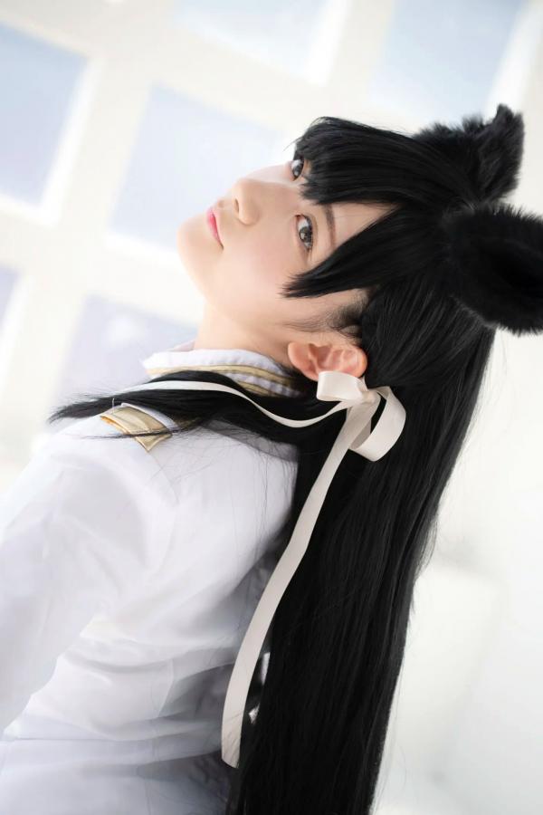    (Cosplay) 樱井Sakurai爱宕cos重现：猫耳制服少女手持长刀，极致黑丝诱惑，带你感受心动お仕置き时刻第34张图片