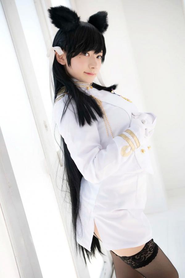    (Cosplay) 樱井Sakurai爱宕cos重现：猫耳制服少女手持长刀，极致黑丝诱惑，带你感受心动お仕置き时刻第63张图片