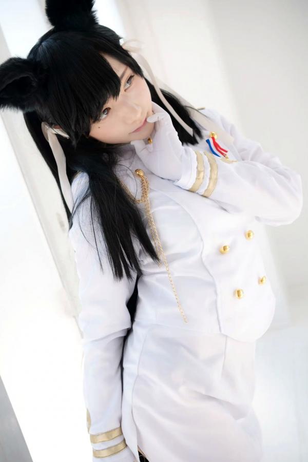    (Cosplay) 樱井Sakurai爱宕cos重现：猫耳制服少女手持长刀，极致黑丝诱惑，带你感受心动お仕置き时刻第65张图片