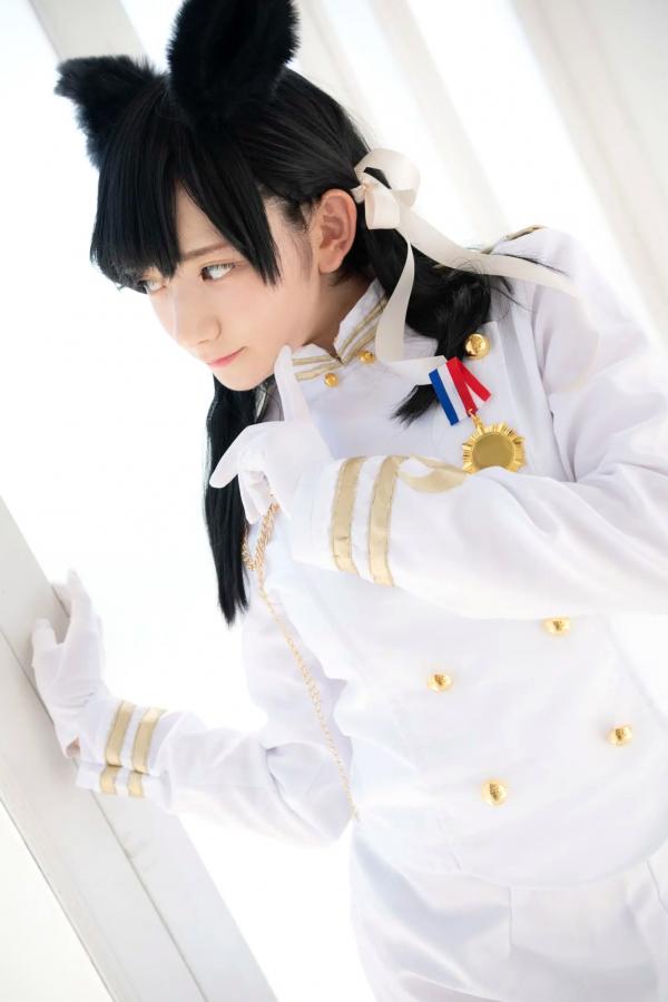    (Cosplay) 樱井Sakurai爱宕cos重现：猫耳制服少女手持长刀，极致黑丝诱惑，带你感受心动お仕置き时刻第66张图片