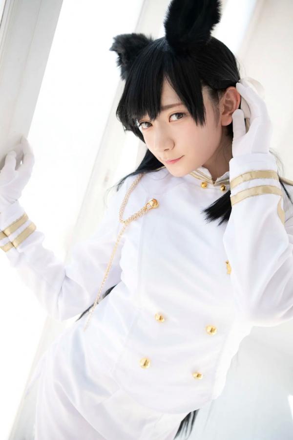    (Cosplay) 樱井Sakurai爱宕cos重现：猫耳制服少女手持长刀，极致黑丝诱惑，带你感受心动お仕置き时刻第67张图片