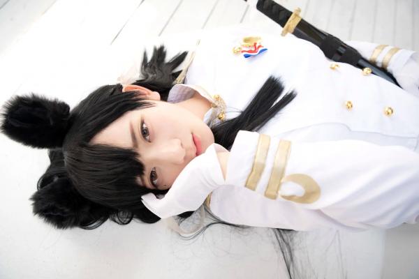    (Cosplay) 樱井Sakurai爱宕cos重现：猫耳制服少女手持长刀，极致黑丝诱惑，带你感受心动お仕置き时刻第72张图片