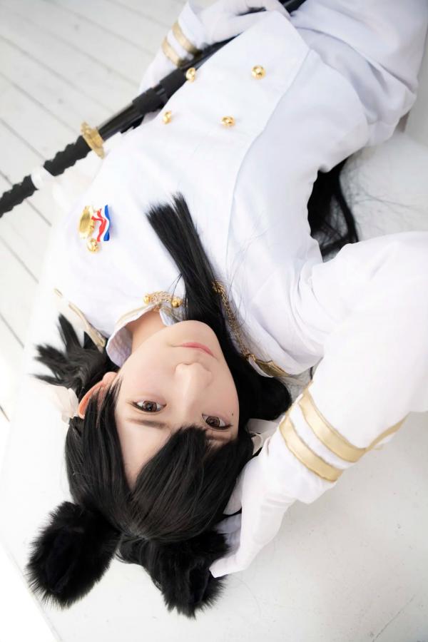    (Cosplay) 樱井Sakurai爱宕cos重现：猫耳制服少女手持长刀，极致黑丝诱惑，带你感受心动お仕置き时刻第73张图片
