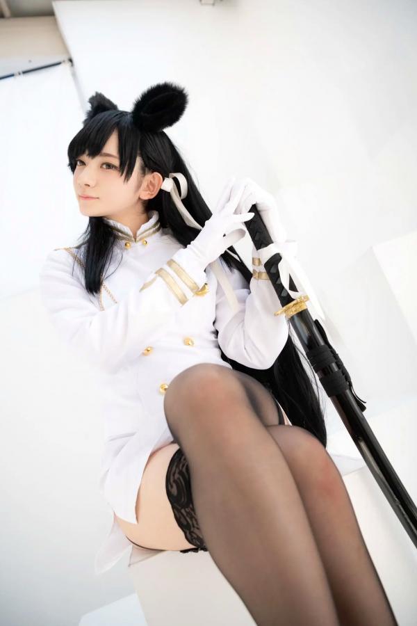    (Cosplay) 樱井Sakurai爱宕cos重现：猫耳制服少女手持长刀，极致黑丝诱惑，带你感受心动お仕置き时刻第77张图片