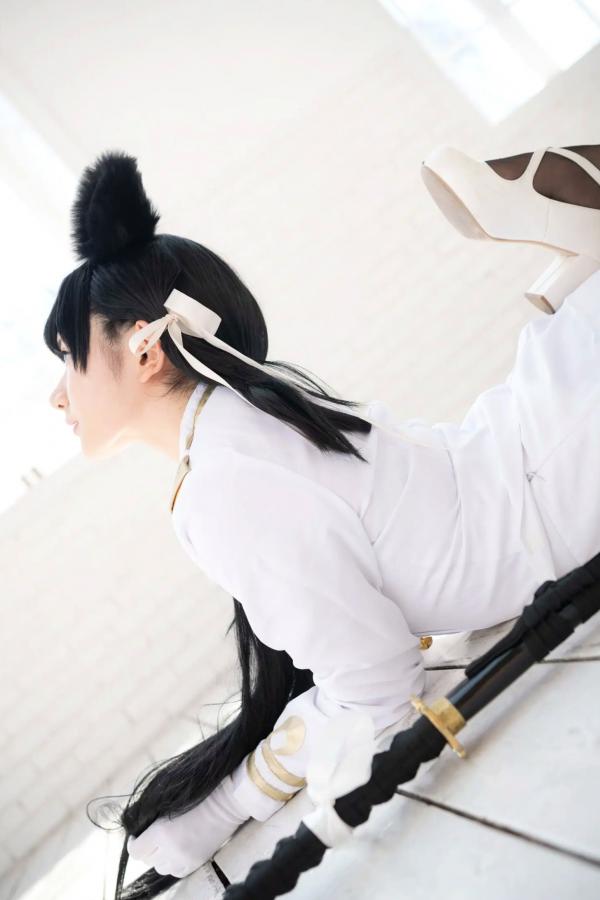   (Cosplay) 樱井Sakurai爱宕cos重现：猫耳制服少女手持长刀，极致黑丝诱惑，带你感受心动お仕置き时刻第98张图片