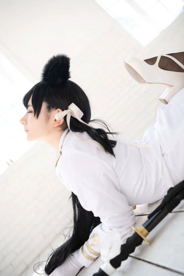    (Cosplay) 樱井Sakurai爱宕cos重现：猫耳制服少女手持长刀，极致黑丝诱惑，带你感受心动お仕置き时刻第99张图片
