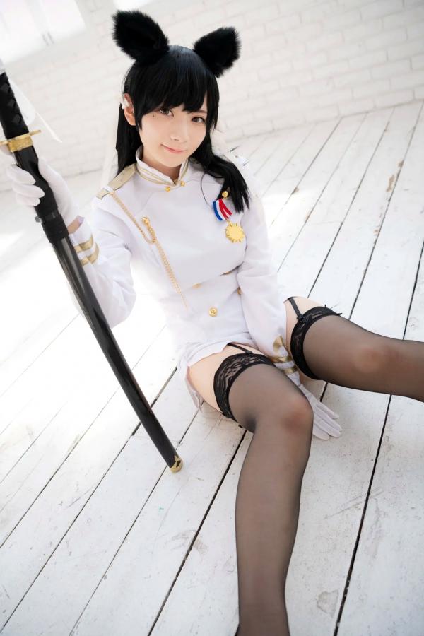    (Cosplay) 樱井Sakurai爱宕cos重现：猫耳制服少女手持长刀，极致黑丝诱惑，带你感受心动お仕置き时刻第105张图片